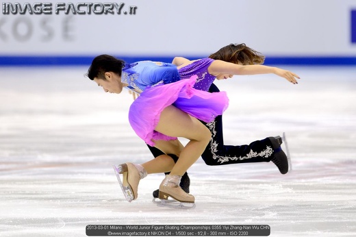 2013-03-01 Milano - World Junior Figure Skating Championships 0355 Yiyi Zhang-Nan Wu CHN